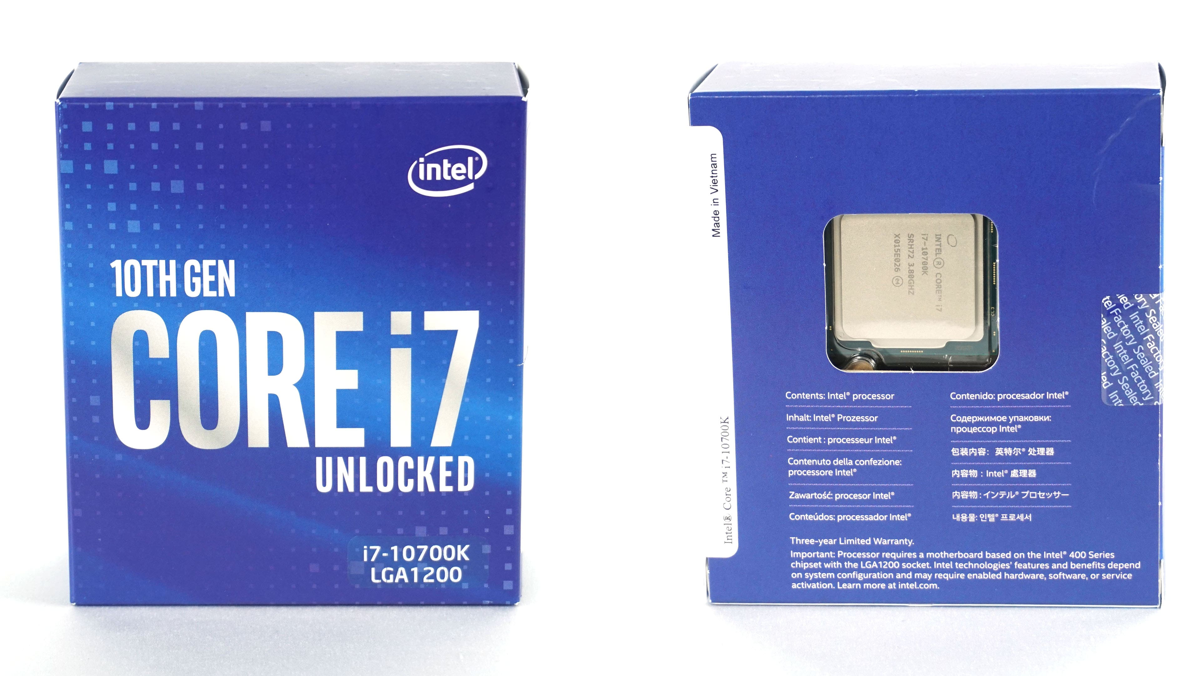インテル　Core i7-10700K（3.8GHz 8コア 16スレッド）