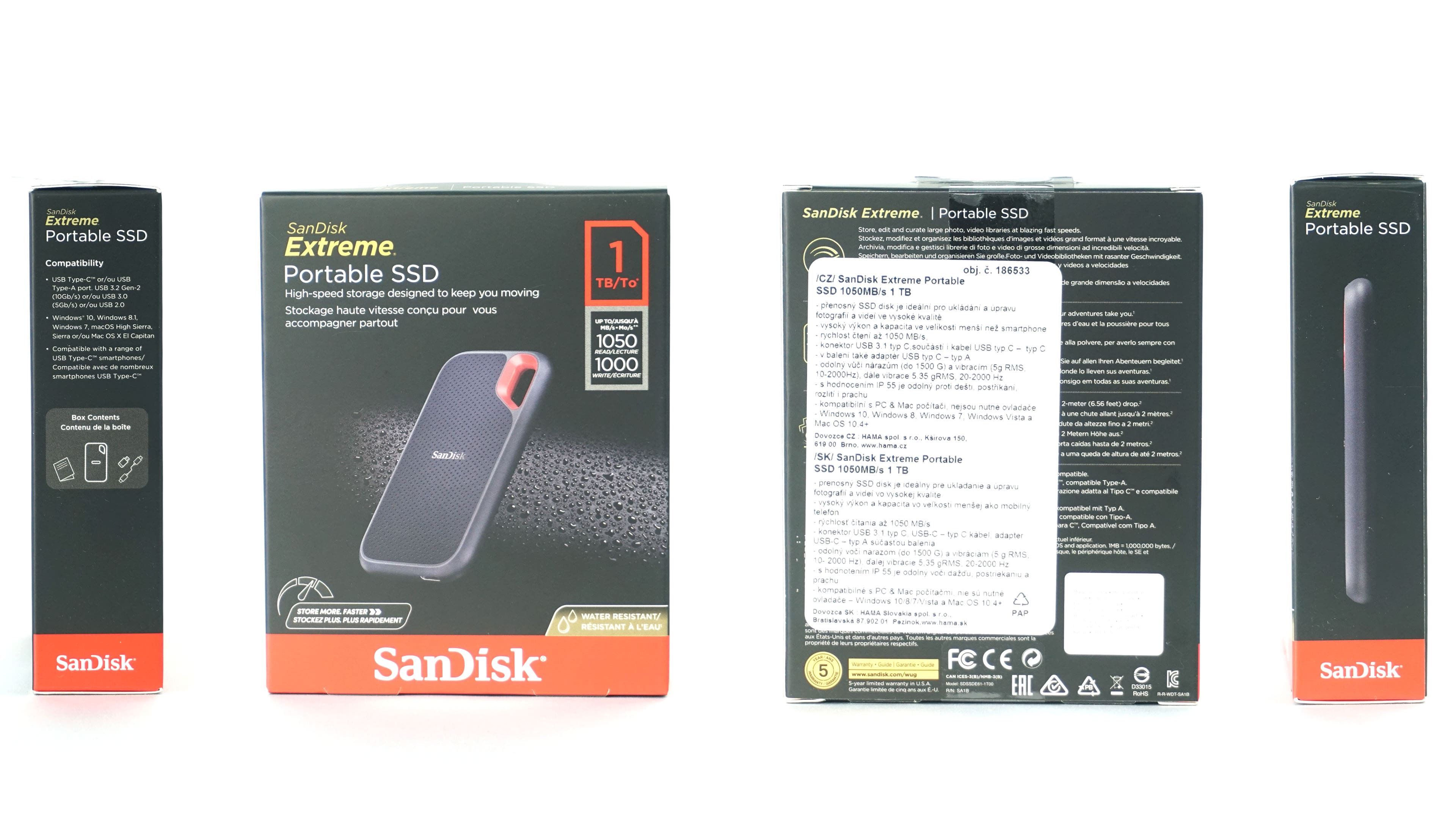 SanDisk Portable - SSD - 2 To - externe (portable) - USB 3.2 Gen 2 (USB-C  connecteur)